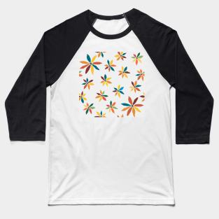 Floral Pattern Baseball T-Shirt